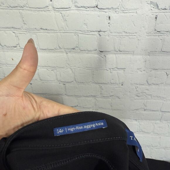 Talbots Jeans Women Size 14 Petite Black High Rise Jegging Ankle Straight Preppy - Picture 5 of 11